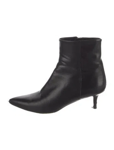 Pre-owned Tory Burch Leather Boots In Black