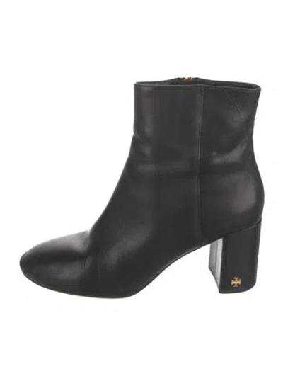 Pre-owned Tory Burch Leather Boots In Black