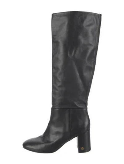 Pre-owned Tory Burch Leather Boots In Black