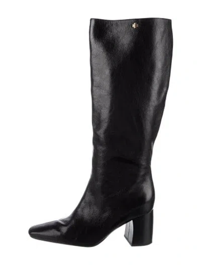 Pre-owned Tory Burch Leather Boots In Black