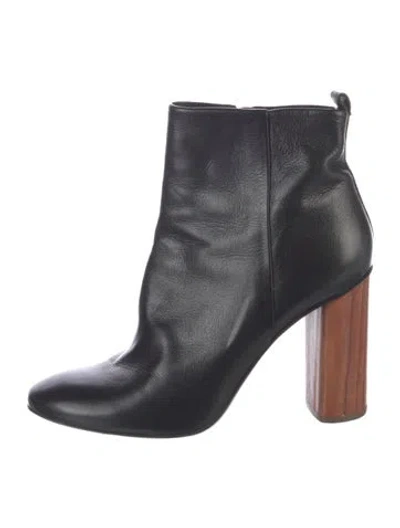 Pre-owned Tory Burch Leather Boots In Black