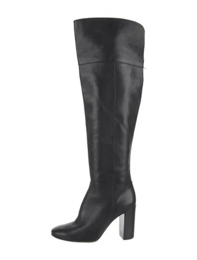 Pre-owned Tory Burch Leather Boots In Black