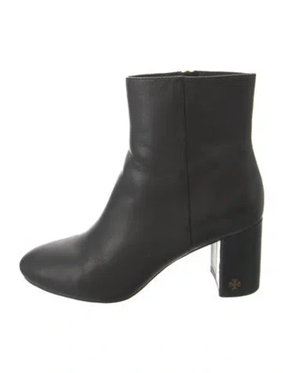 Pre-owned Tory Burch Leather Boots In Black