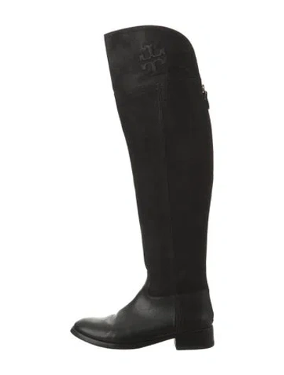 Pre-owned Tory Burch Leather Boots In Black