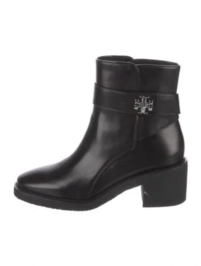 Pre-owned Tory Burch Leather Boots In Black