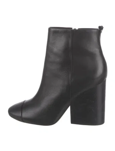 Pre-owned Tory Burch Leather Boots In Black