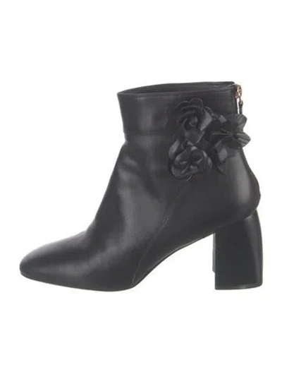 Pre-owned Tory Burch Leather Boots In Black