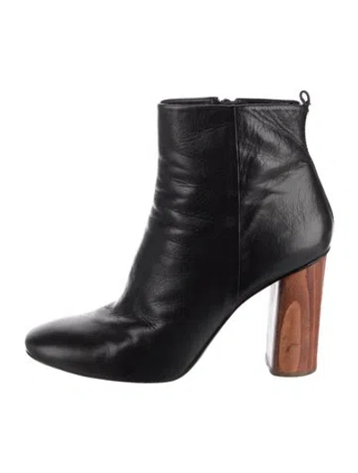 Pre-owned Tory Burch Leather Boots In Black
