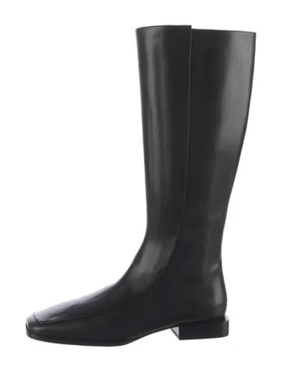 Pre-owned Tory Burch Leather Boots In Black
