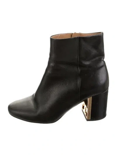 Pre-owned Tory Burch Leather Boots In Black
