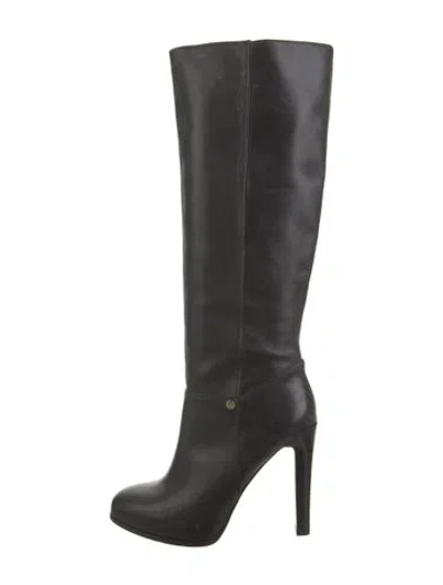 Pre-owned Tory Burch Leather Boots In Black