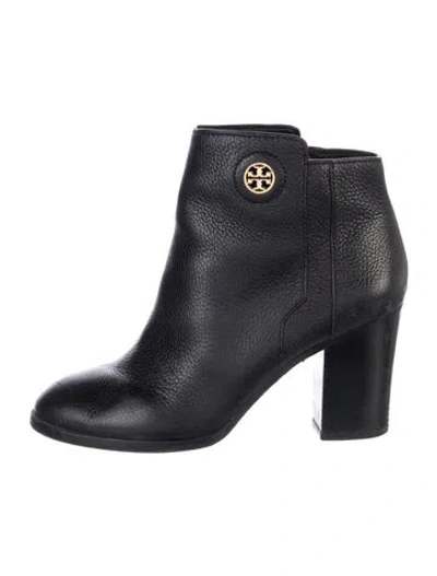 Pre-owned Tory Burch Leather Boots In Black