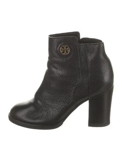 Pre-owned Tory Burch Leather Boots In Black