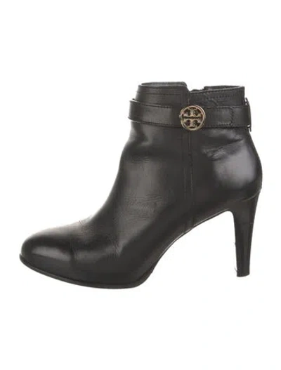 Pre-owned Tory Burch Leather Boots In Black