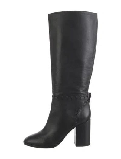 Pre-owned Tory Burch Leather Boots In Black