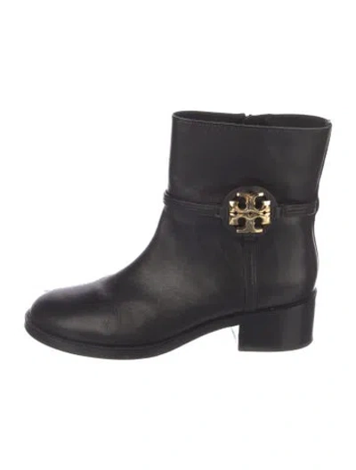 Pre-owned Tory Burch Leather Boots In Black