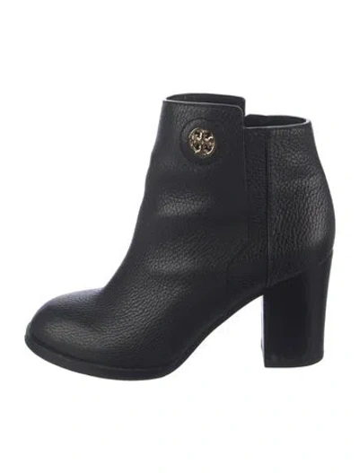 Pre-owned Tory Burch Leather Boots In Black