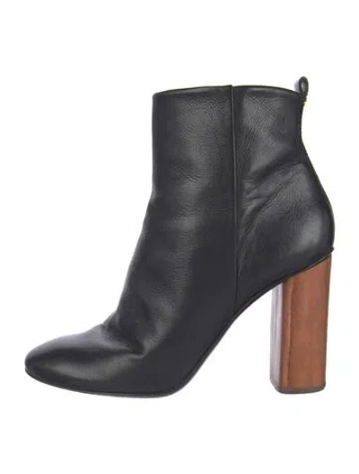 Pre-owned Tory Burch Leather Boots In Black/blue