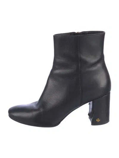 Pre-owned Tory Burch Leather Boots In Blue
