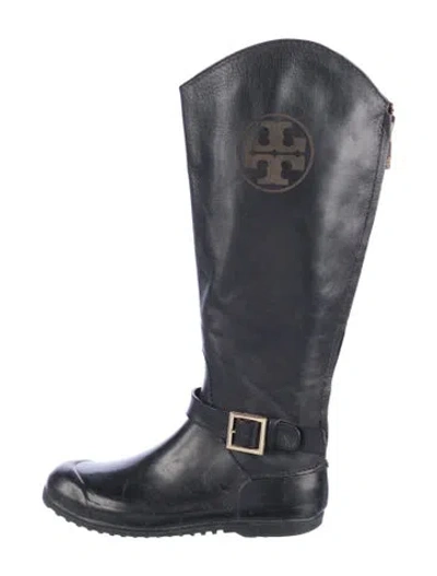 Pre-owned Tory Burch Leather Boots In Blue