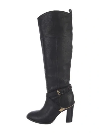 Pre-owned Tory Burch Leather Boots In Blue
