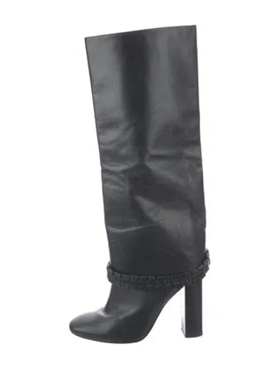 Pre-owned Tory Burch Leather Boots In Blue