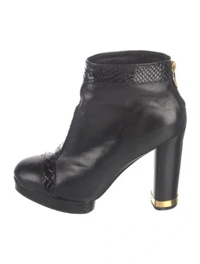 Pre-owned Tory Burch Leather Boots In Blue