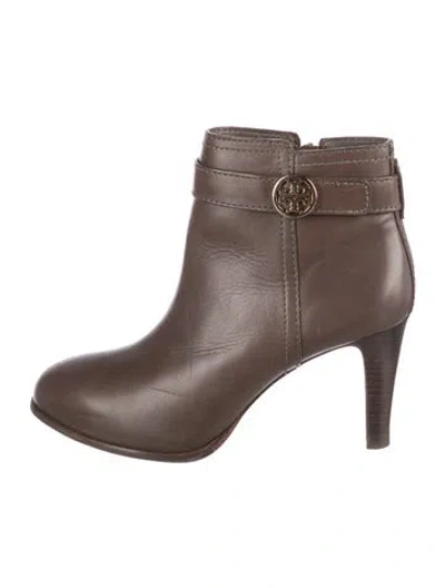 Pre-owned Tory Burch Leather Boots In Brown