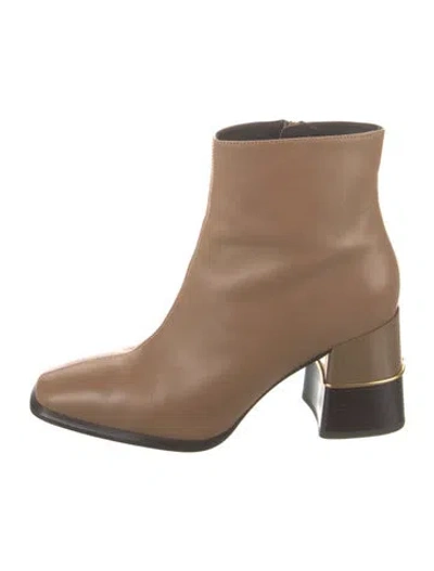 Pre-owned Tory Burch Leather Boots In Brown