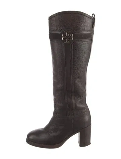Pre-owned Tory Burch Leather Boots In Brown
