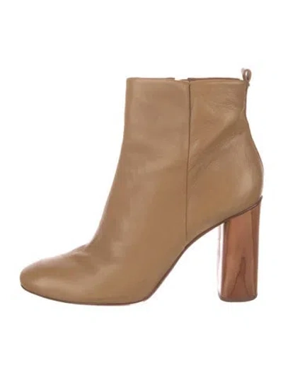 Pre-owned Tory Burch Leather Boots In Brown