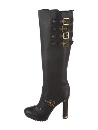 Pre-owned Tory Burch Leather Boots In Brown