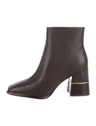 Pre-owned Tory Burch Leather Boots In Brown
