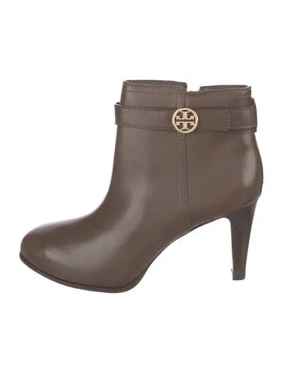 Pre-owned Tory Burch Leather Boots In Brown