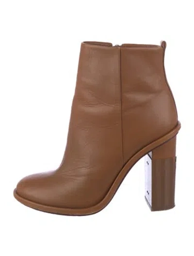 Pre-owned Tory Burch Leather Boots In Brown
