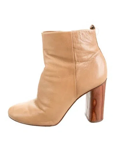 Pre-owned Tory Burch Leather Boots In Brown