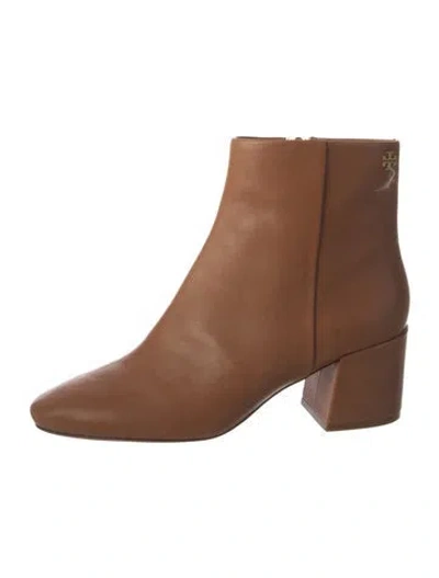 Pre-owned Tory Burch Leather Boots In Brown