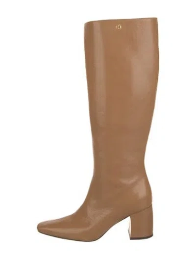 Pre-owned Tory Burch Leather Boots In Brown