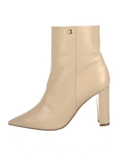 Pre-owned Tory Burch Leather Boots In Neutral