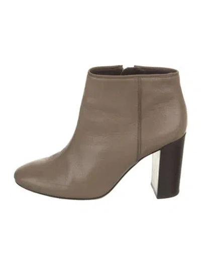 Pre-owned Tory Burch Leather Boots In Neutral