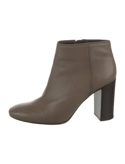 Pre-owned Tory Burch Leather Boots In Neutral