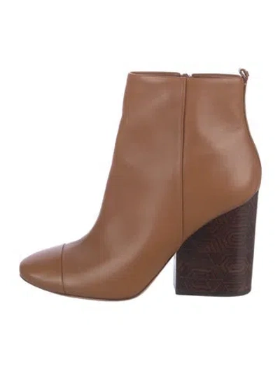 Pre-owned Tory Burch Leather Boots In Neutrals