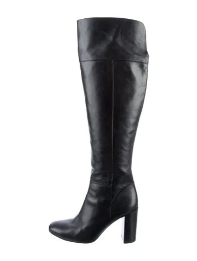 Pre-owned Tory Burch Leather Boots In Silver