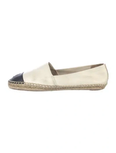 Pre-owned Tory Burch Leather Braided Accents Espadrilles