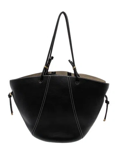 Pre-owned Tory Burch Leather Bucket Bag In Black