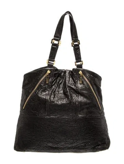 Pre-owned Tory Burch Leather Bucket Bag In Black