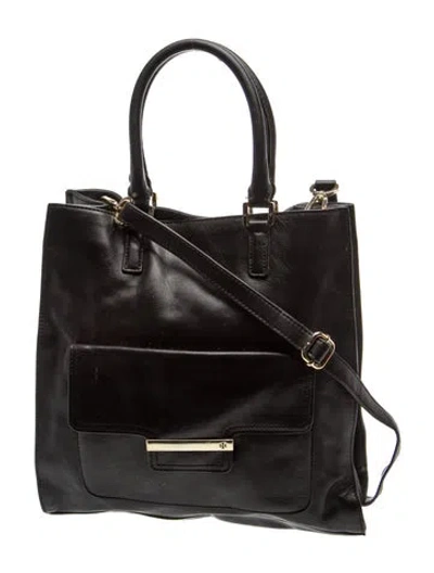 Pre-owned Tory Burch Leather Bucket Bag In Black