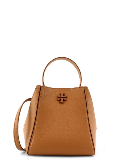Tory Burch Leather Bucket Bag In Brown