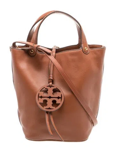 Pre-owned Tory Burch Leather Bucket Bag In Brown