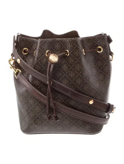 Pre-owned Tory Burch Leather Bucket Bag In Brown